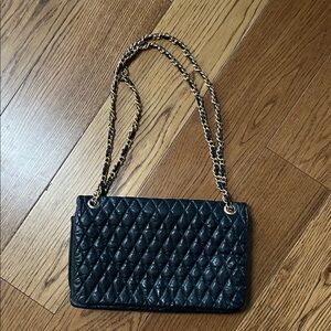 Chanel like Leather Quilted Chain Shoulder Bag
